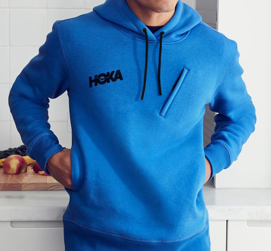 Hoka One One Hoodie Mens Blue - Performance - 76481UECG